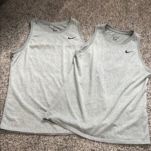 Nike dri-fit “the Nike tee” gray tanks, small